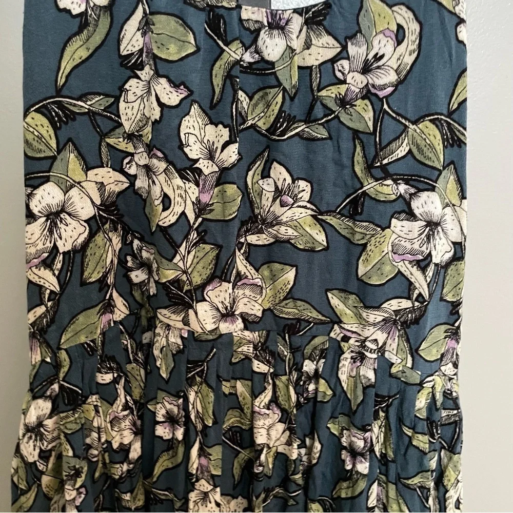 Free People Dear You Blue Combo Floral Strappy Mini Dress Size Small